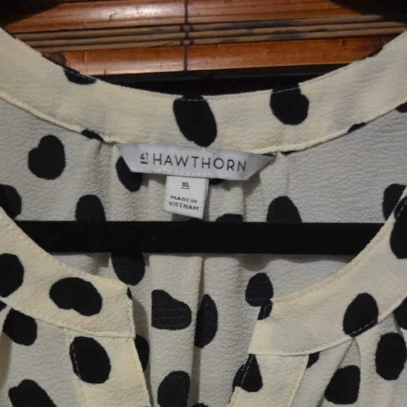 41 Hawthorn Sleeveless Blouse with Black Polka Dots - Picture 2 of 3